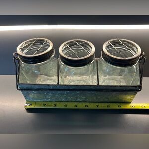 3 mason jar planter metal holder spring garden gift pot green Mother’s Day boho